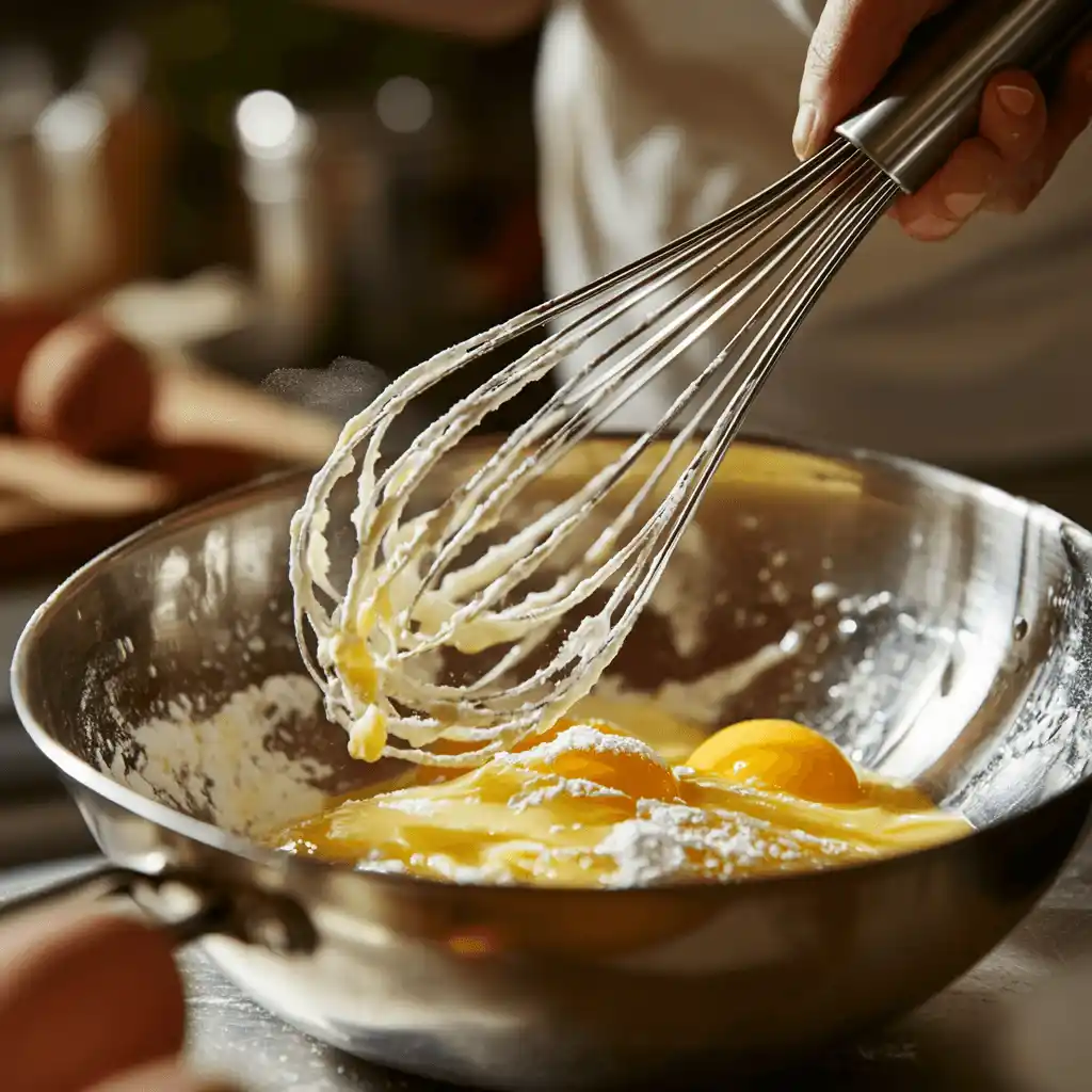 mezclar-huevos-azucar-bizcocho Mezclando huevos y azúcar para bizcocho de yogur