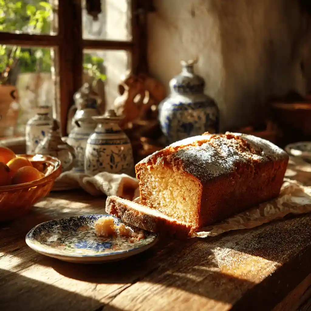 bizcocho-casero- Bizcocho casero recién horneado en cocina española tradicional