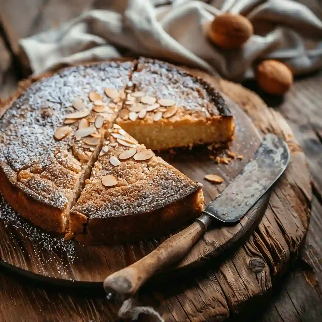bizcocho-harina-almendras Bizcocho con harina de almendras recién horneado y esponjoso