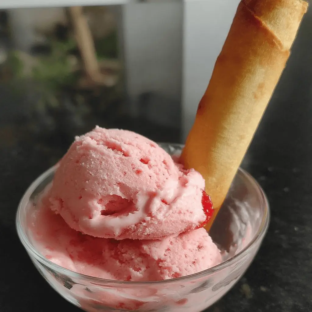helado proteico casero con fresas y plátano
