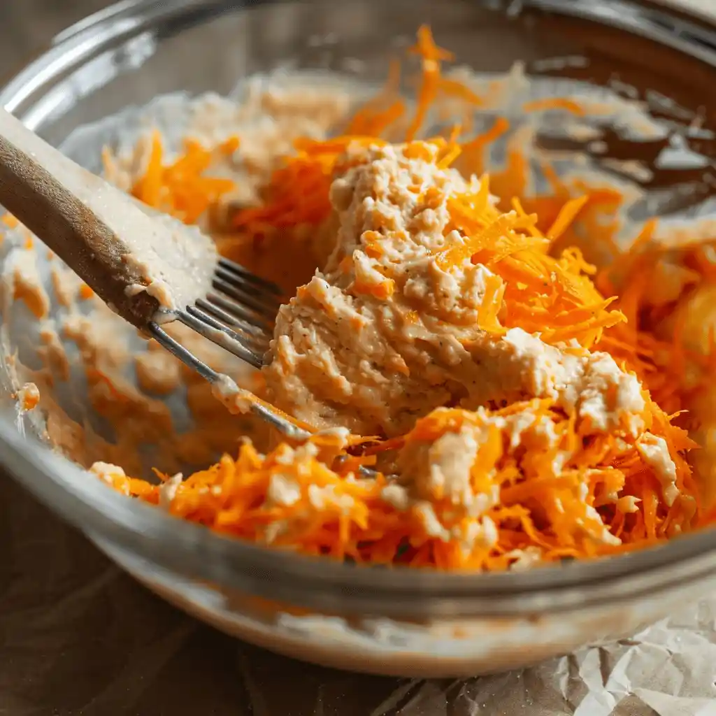 Mezcla de zanahoria y yogur para bizcocho