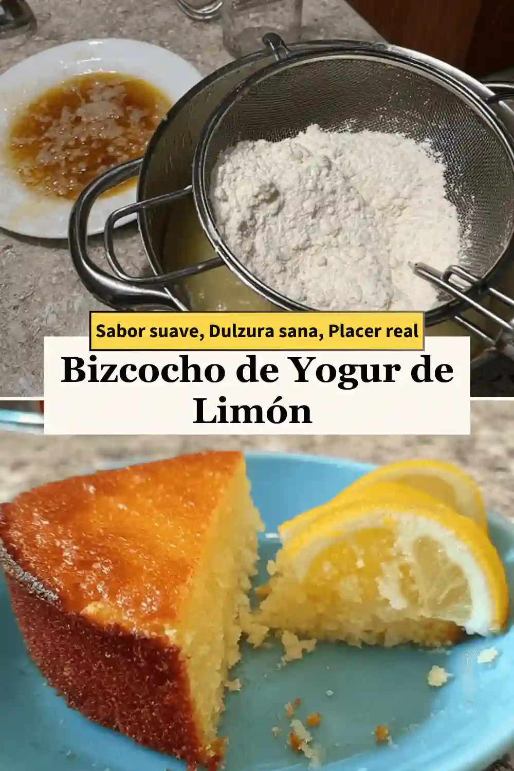 Bizcocho de yogur de limón esponjoso