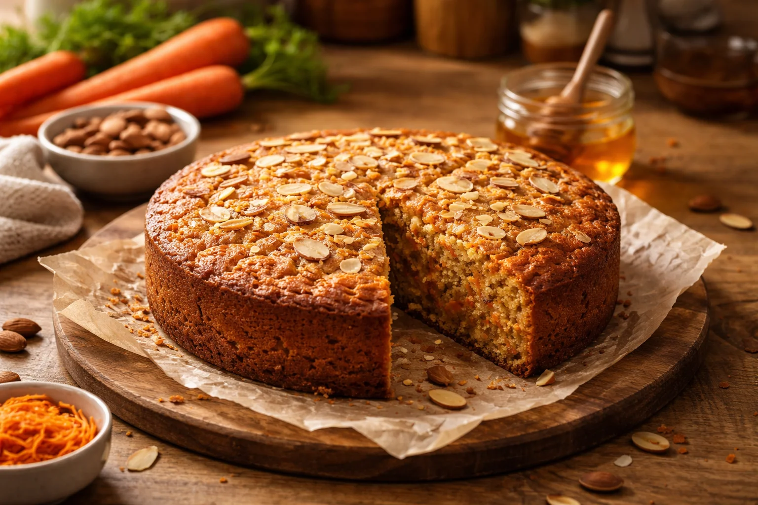 Delicioso bizcocho de zanahoria y almendras de Eva Arguiñano 5 delicioso bizcocho de zanahoria y almendras de eva 2026 03 20 195500