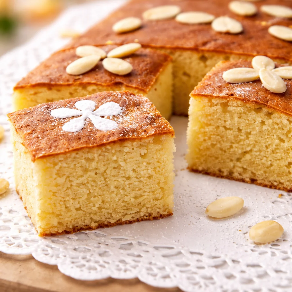 Bizcocho de almendras elaborado con Thermomix, suave y delicioso.